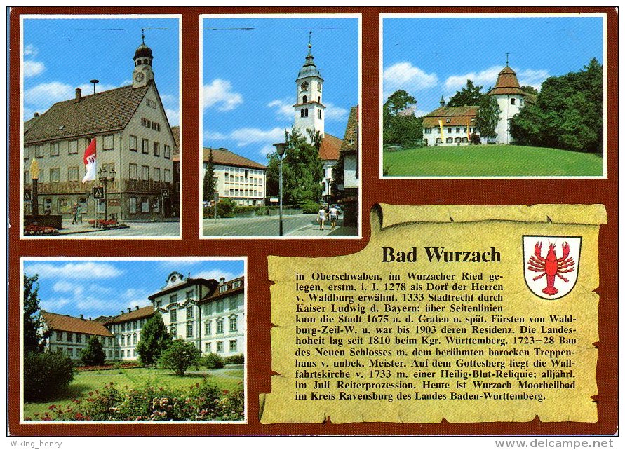 Bad Wurzach - Mehrbildkarte 5  Mit Chronik - Bad Wurzach