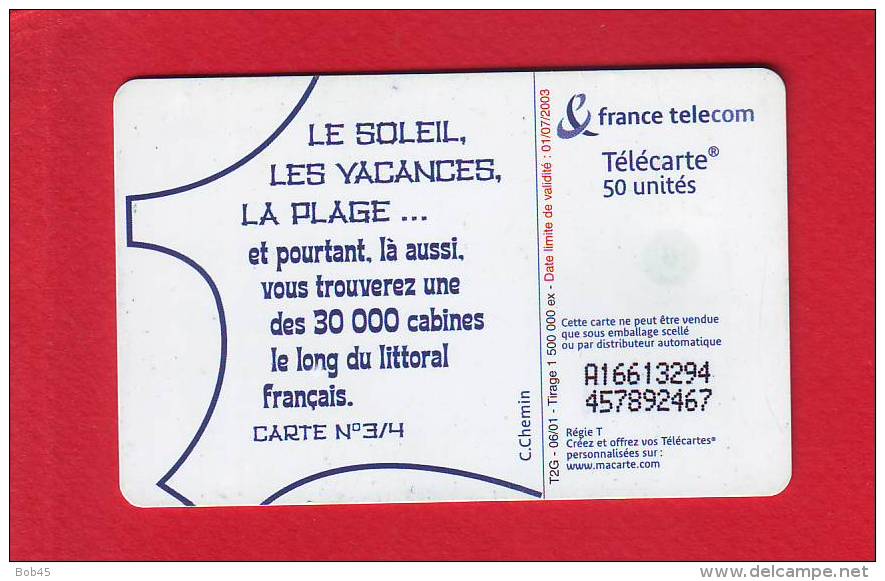 812 - Telecarte Publique Les Vacances 3 (F1151) - 2001