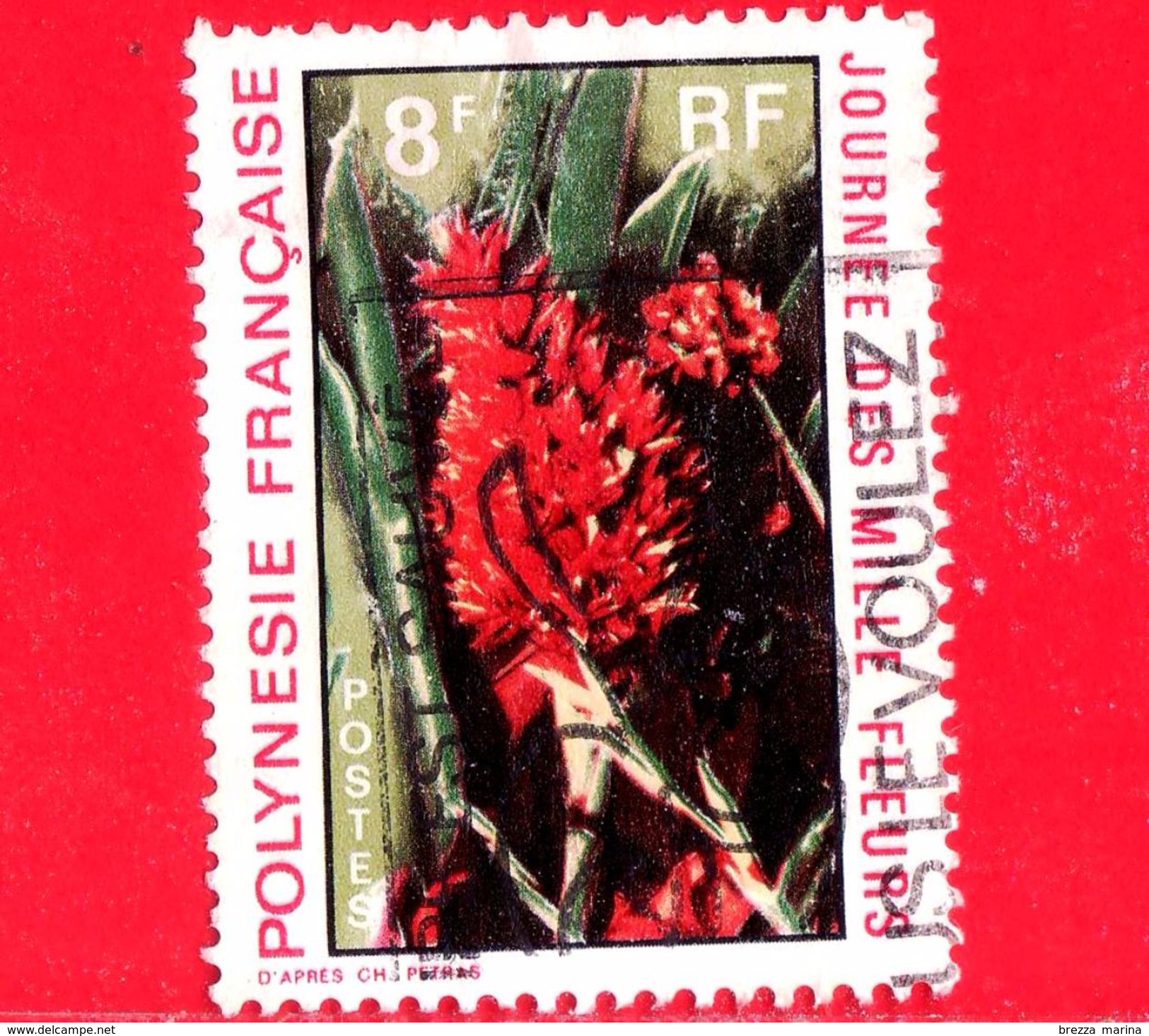 POLINESIA FRANCESE - Usato - 1971 - Flora - Giornata Dei Mille Fiori - Flowers - 8 - Used Stamps