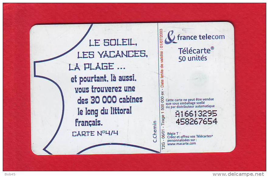 814 - Telecarte Publique Les Vacances 4 (F1152) - 2001