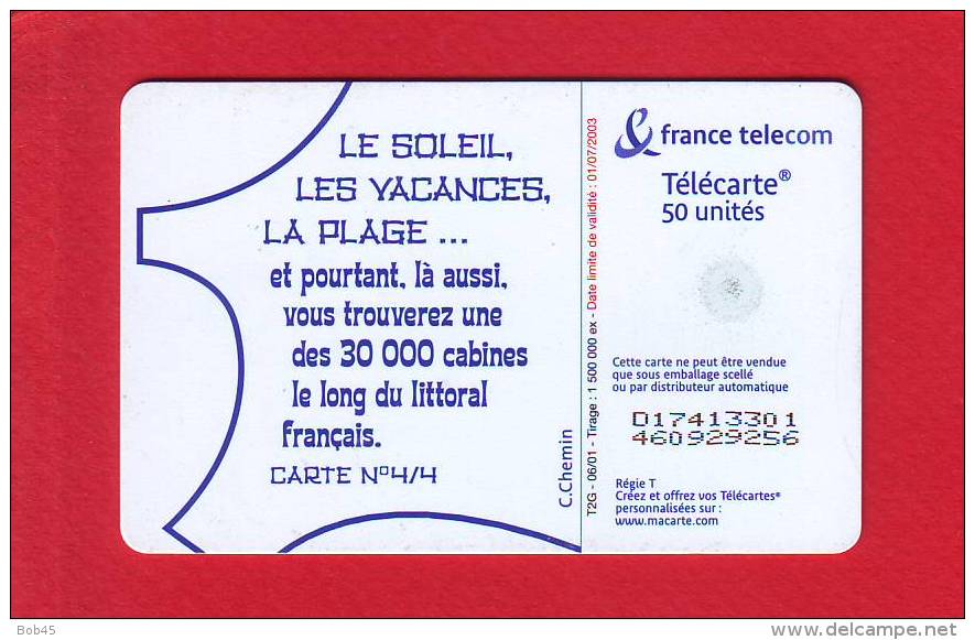 816 - Telecarte Publique Les Vacances 4 (F1152B) - 2001