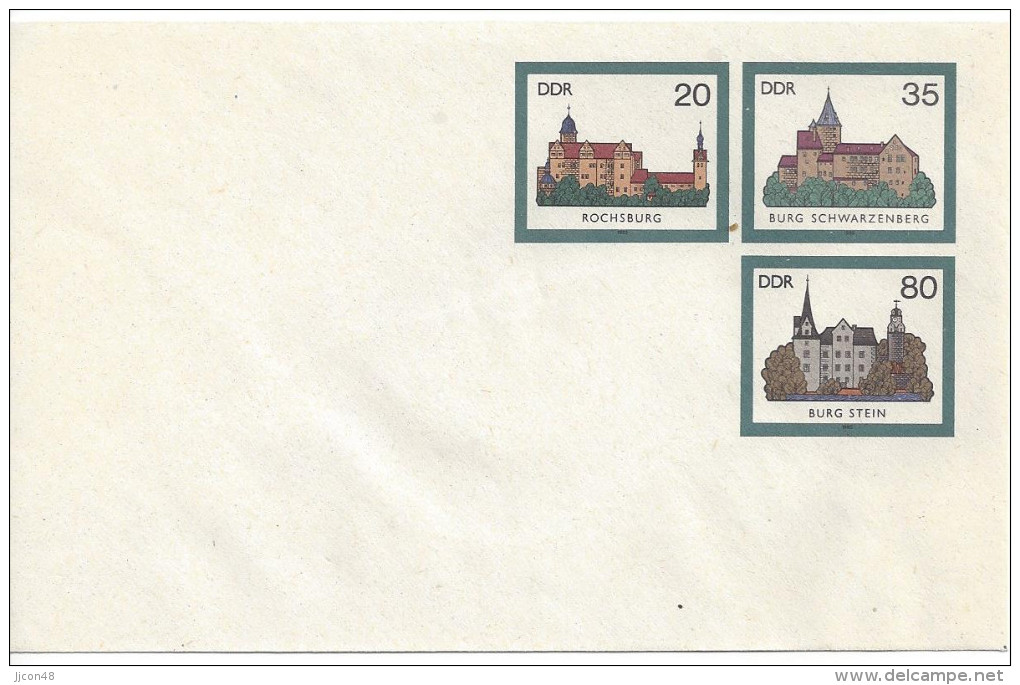 Germany (DDR)  1985 Umschlage  "Burgen Der DDR"  (*) Mi.U2 - Umschläge - Ungebraucht