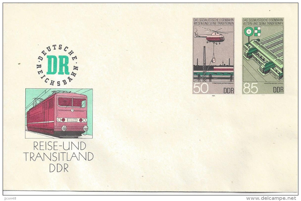 Germany (DDR)  1985 Umschlage  "Sozialistisches Eisenbahnwesen"  (*) Mi.U3 - Enveloppes - Neuves