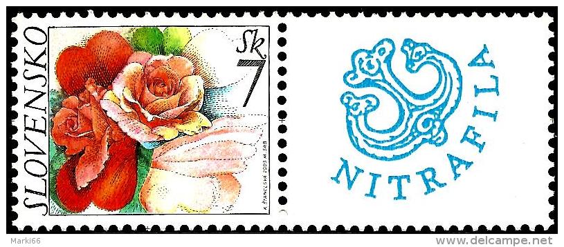 Slovakia - 2003 - Greeting - Nitrafila Exhibition - Mint Stamp With Personalized Coupon - Neufs