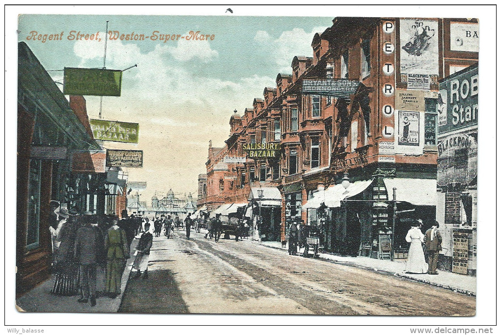 ///   CPA - Royaume Uni - Angleterre - Somerset - WESTON SUPER MARE - Regent Street   // - Weston-Super-Mare