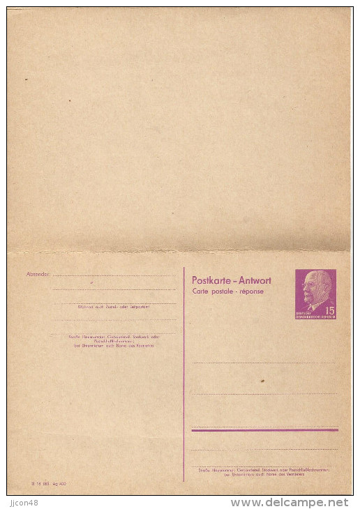 Germany (DDR)  1966 Postkarte  (*) Mi.P78  See Scans - Postcards - Mint