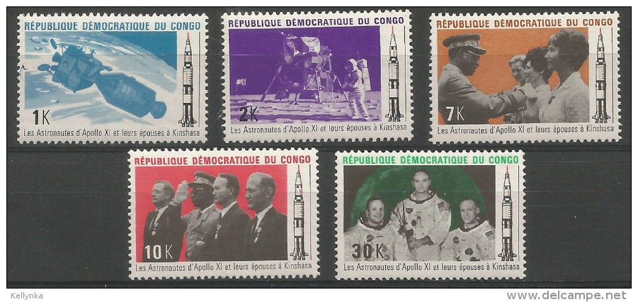 République Démocratique Du Congo - 748/752 - Apollo XI - 1970 - MNH (Sans Charnières) - Neufs