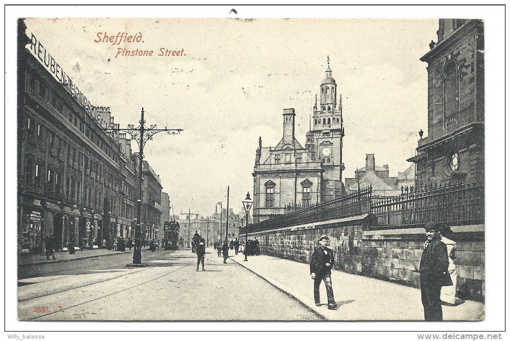 ///   CPA - Photo Card - Royaume Uni - Angleterre - Yorkshire - SHEFFIELD - Pinstone Street  - Tram   // - Sheffield