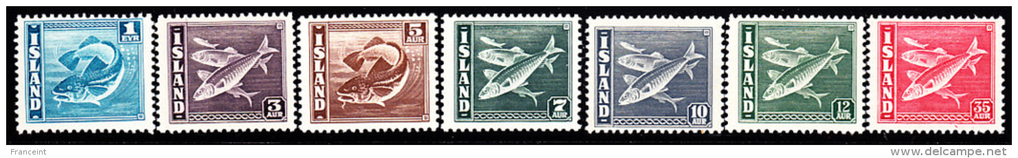 Iceland Fish Scott 217-20,222-3,226 MH - Neufs