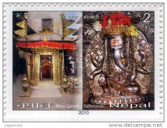 MARU GANESH IDOL TEMPLE Rs.2 STAMP MINT MNH NEPAL 2010 MINT - Hinduismus