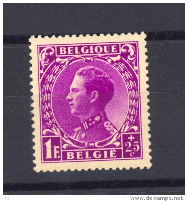 00347  -  Belgique  :  Yv  392  * - 1934-1935 Leopold III