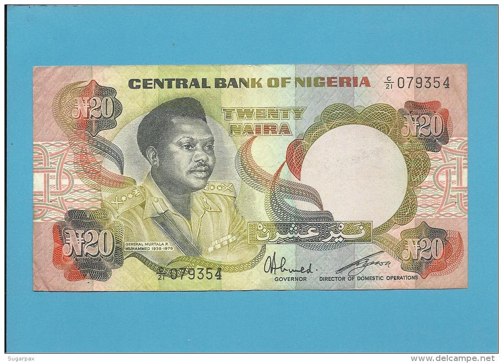 NIGERIA - 20 NAIRA - ND ( 1977 - 84 ) - P 18e - Sign. 6 - Serie C/21 - CENTRAL BANK OF - Nigeria