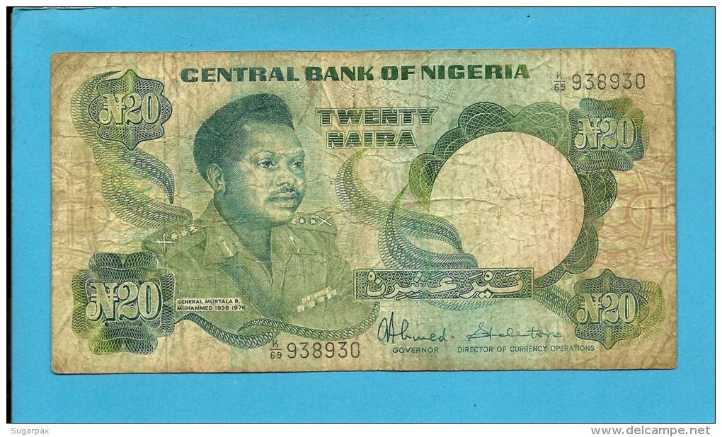 NIGERIA - 20 NAIRA - ND ( 1984 - ) - Pick 26.c - Sign. 8 - Serie K/69 - CENTRAL BANK OF NIGERIA - Nigeria