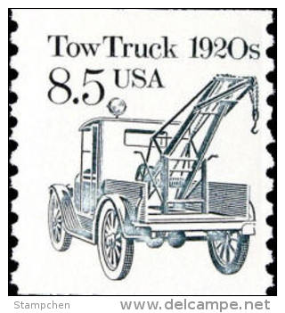 1987 USA Transportation Coil Stamp Tow Truck Sc#2129 History Car Post - Roulettes