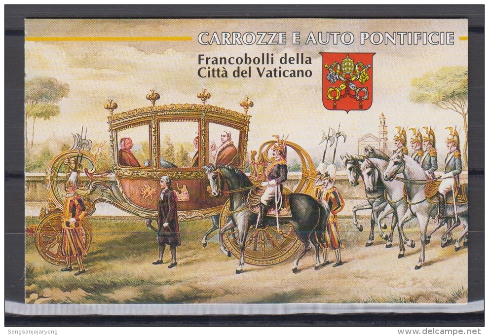 Booklet, Carnet, Vatican Sc1029-32 Papal Carriages, Automobiles, Car, Citroen... - Papi