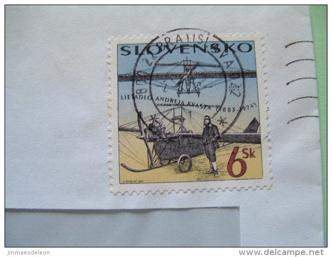 Slokakia 1996 Cover From Bratislava - Airplane Plane - Lettres & Documents