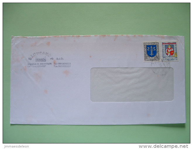 Slokakia 1996 Cover - Arms Dubnica Oak Seeds - Arms Senica Warrior Shield - Storia Postale