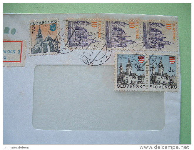 Slokakia 1996 Registered Cover From Partizanske - Church - Lettres & Documents