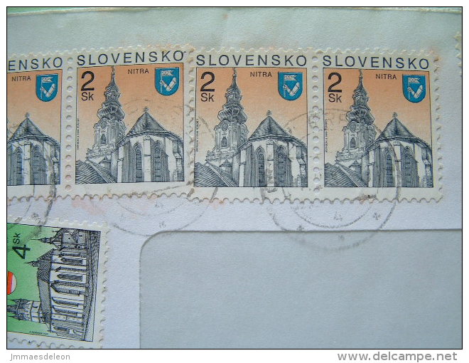 Slokakia 2000 Registered Cover From Presov - Church Castle Zvolen (Scott 156 = 1.5 $) - Bicycle Postman Stamp On Stamp - Cartas & Documentos