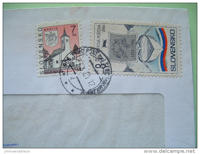 Slokakia 2001 Registered Cover From Senica - Church - UPU Stamp On Stamp - Boat - Cartas & Documentos