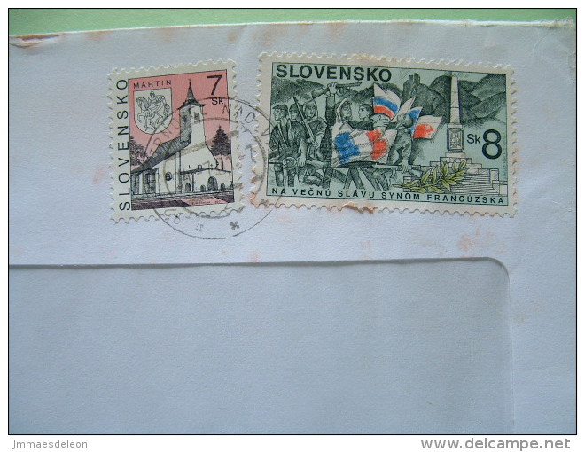 Slokakia 2001 Registered Cover From Trnovec Nad Vahom - Church - Flags - Brieven En Documenten