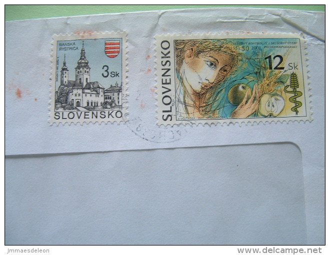 Slokakia 2001 Registered Cover From Dubove - Church - Woman With Apple Agricultural Control Institute - Covers & Documents