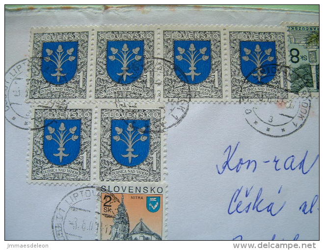 Slokakia 2001 Registered Cover To Bratislava - Church - Arms Oak Seeds - Flags - Briefe U. Dokumente