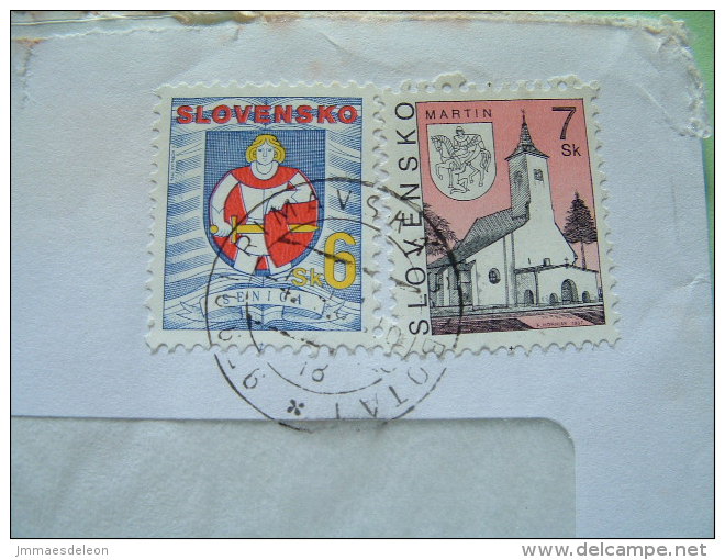 Slokakia 2001 Cover From Rimavska Sobota - Church - Arms Warrior Shield - Brieven En Documenten