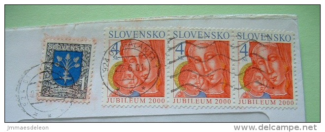 Slokakia 2001 Cover From Galanta - Arms Oak Seeds - Holy Year - Jubileum - Virgin And Child - Brieven En Documenten