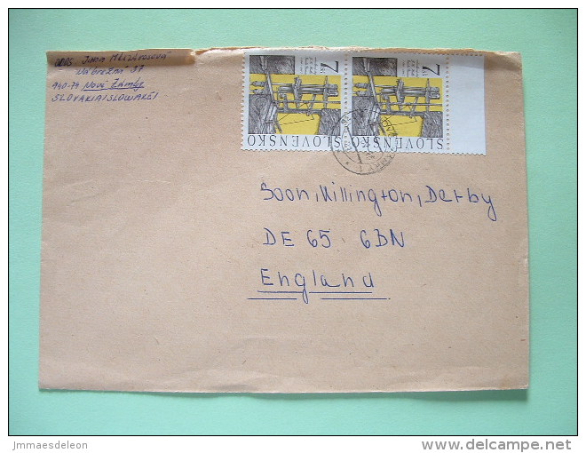 Slokakia 2001 Cover To England - Mine Water Pump Invented By Jozef Hell - Cartas & Documentos