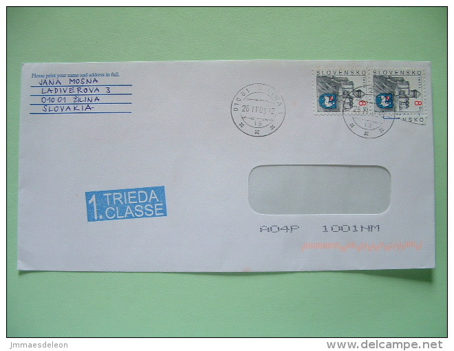 Slokakia 2003 Cover To USA - Castle - Brieven En Documenten