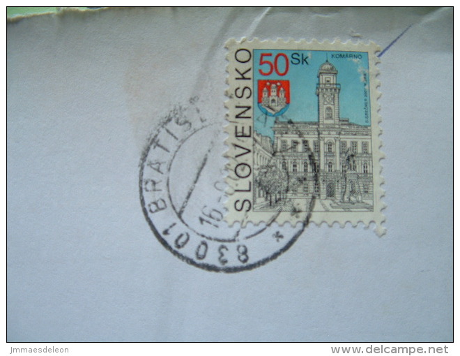 Slovakia 2003 Registered Cover To England - Church - Covers & Documents