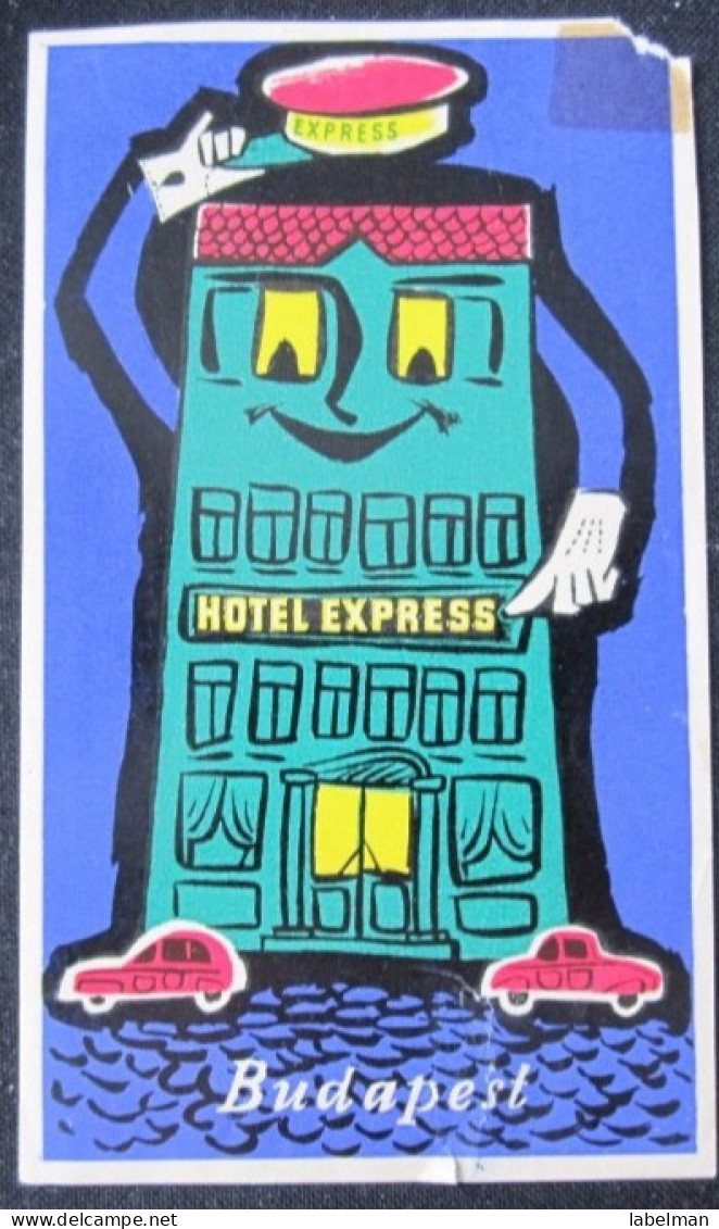 MISC HOTEL SZALLO PENSION INN EXPRESS BUDAPEST HUNGARIA HUNGARY HONGRIE DECAL STICKER LUGGAGE LABEL ETIQUETTE AUFKLEBER - Hotel Labels