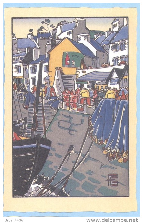 GEO-FOURRIER - Illustrateur - ** Douarnenez - Le Port ** - Paotred Mor N° 1 - Cpa En Très Bel état; - Fourrier, G.