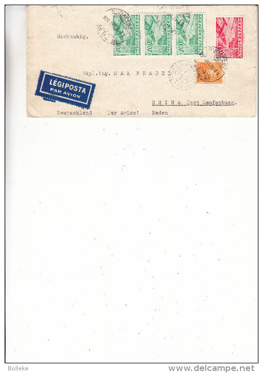 Avions - Diligence - Poëte - Hongrie - Lettre De 1936 - Oblitération Budapest - Cachet De Matyasfolo - Storia Postale