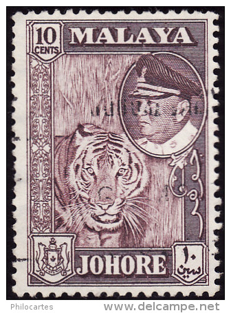JOHORE (MALAISIE)  1960 - YT 137  - Sultan Ismael -  Oblitéré - Johore