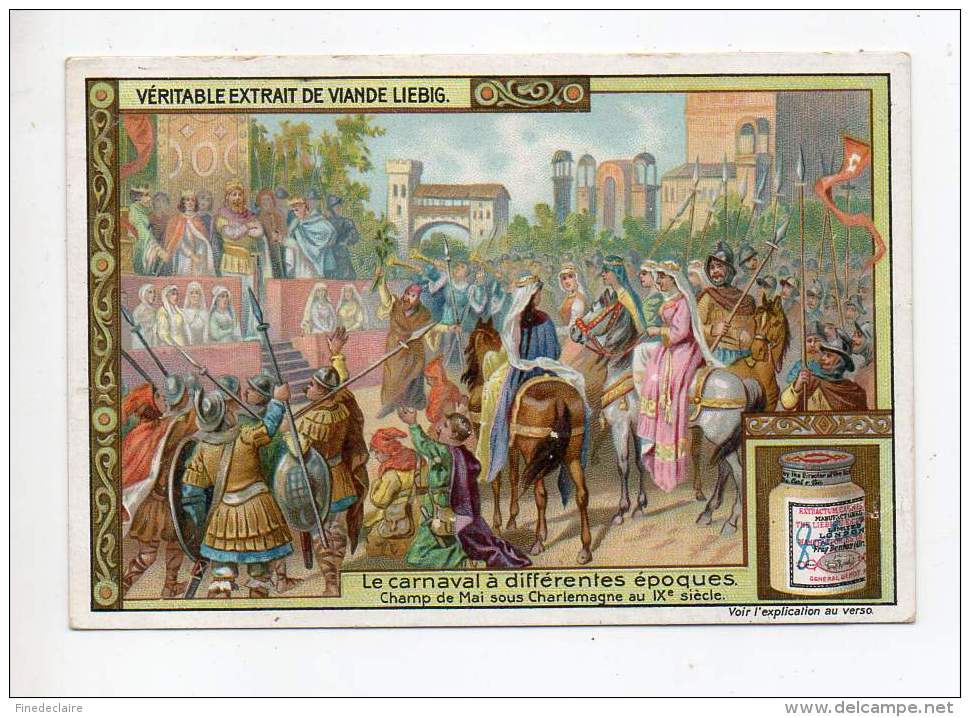Chromo - Liébig - Le Carnaval à Différentes époques - Champ De Mai Sous Charlemagne Au IX° Siècle - Liebig