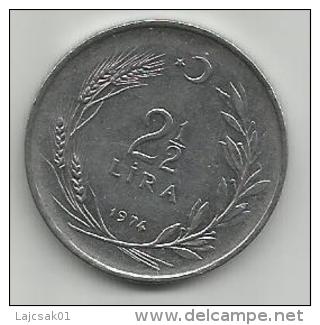 Turkey 2 1/2 Lira 1974. - Turquia