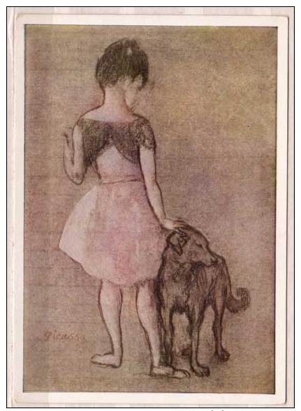 Pablo Picasso , Fillette Au Chien , Pastel , Private Collection , USA - Malerei & Gemälde