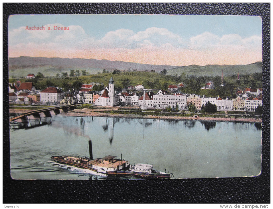 AK ASCHACH A.d.Donau B. Eferding 1915  ///// D*17003 - Eferding