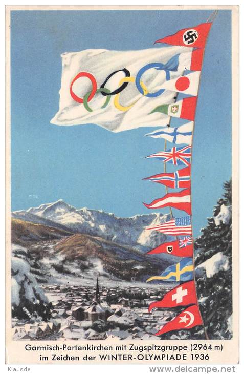 Garmisch / Color Gel.1936 Zugspitzgruppe Winterolympiade - Garmisch-Partenkirchen