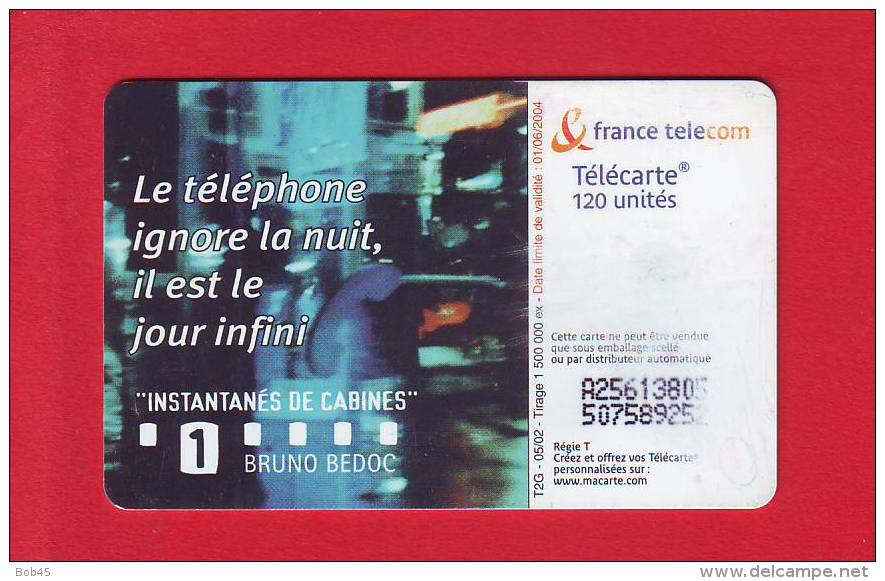 844 - Telecarte Publique Instantanes De Cabines 1 (F1212) - 2002