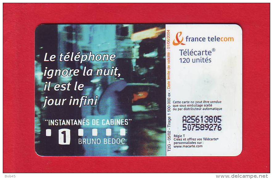 846 - Telecarte Publique Instantanes De Cabines 1 (F1212) - 2002