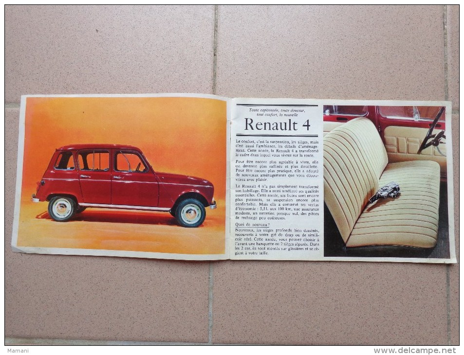 publicite catalogue  VOITURE TOYOTA COROLLA et RENAULT 4 L et autres DE 1967