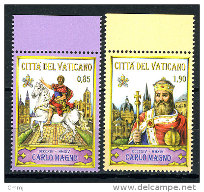 2014 - VATICANO - VATICAN - 1200° ANNIVERSARIO DELLA MORTE DI CARLO MAGNO  - NH - MINT - Usati