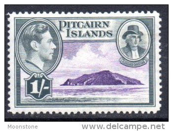 Pitcairn Island 1940 GVI 1/- Fletcher Christian, Hinged Mint - Pitcairn Islands