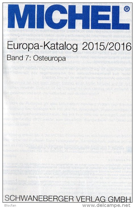 MICHEL East-Europa Part 7 Stamps Catalogue 2015/2016 New 66€ Polska Russia USSR Sowjetunion Ukraine Moldawia Weißrußland - Ohne Zuordnung