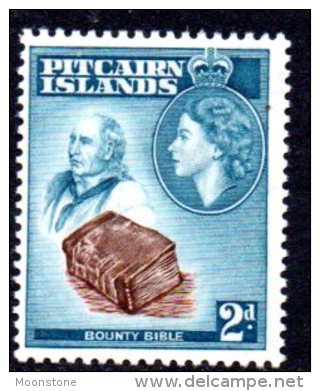 Pitcairn Island 1957 QEII 2d Bounty Bible Definitive, Hinged Mint - Pitcairn Islands