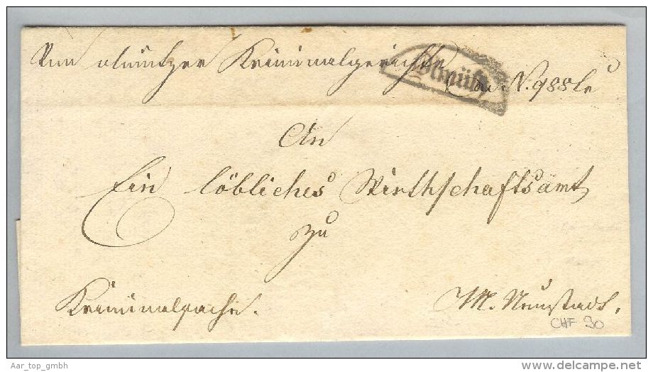 Heimat Tschechien Obnütz (Pierov/Pieran) 1839-03-30 Halbkr.-O - ...-1850 Prephilately