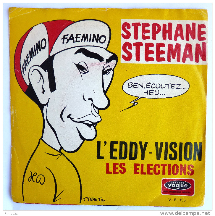Disque Vinyle 45T Stephane STEEMAN LES ELECTIONS VOGUE V.B. 155 - Poch TIBET + Mini Disque PUB OFFICE NATIONAL DU LAIT - Discos & CD